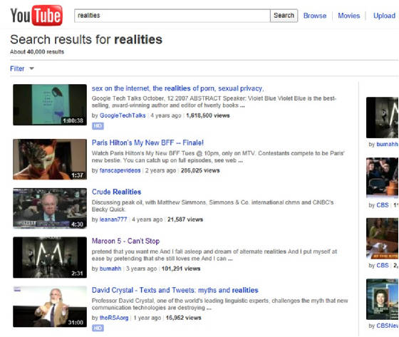 Realities Search Results